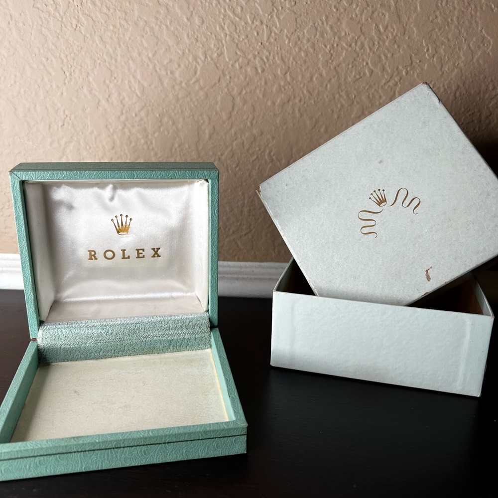 SOLD $650 1950’s Rolex ORIGINAL Vintage 1950's Aqua Watch Box With Original - Picture 2 of 10